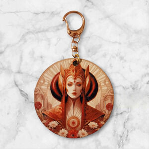 Padme Amidala Star Wars Floral Keychain Bag Clip